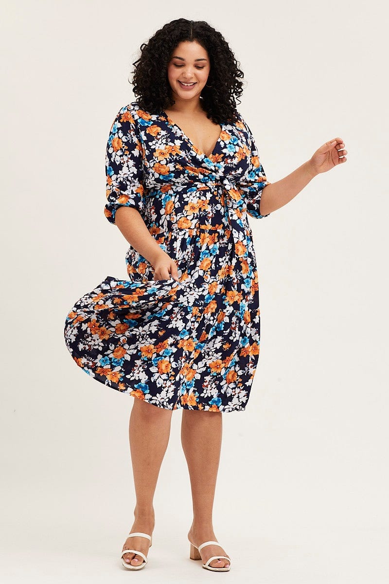quarter sleeve skater dress Hollister Black & Tan 3/4 Sleeve Fit Flare Skater Dress Lined Junior Size 3