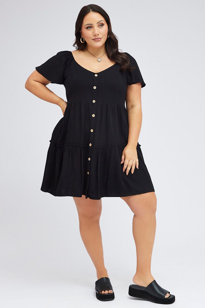 Plus size hotsell button dress