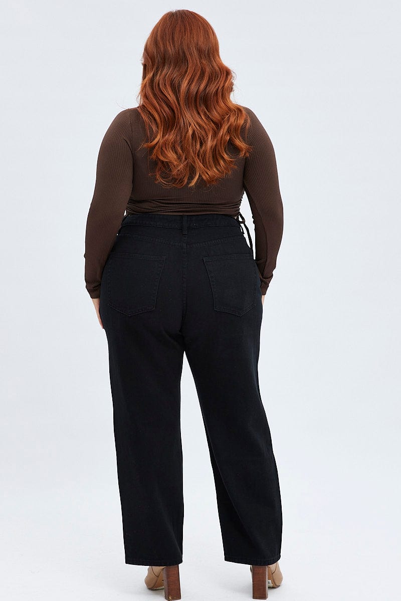 Black Mom Denim Jeans High rise for YouandAll Fashion