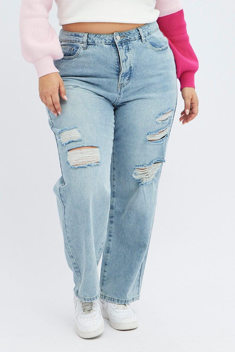 Denim Mom Denim Jeans High rise for YouandAll Fashion