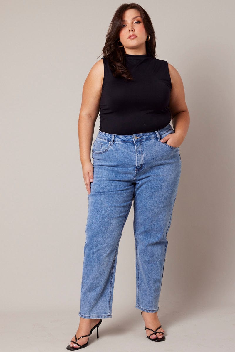 Denim Mom Jeans High Rise for YouandAll Fashion