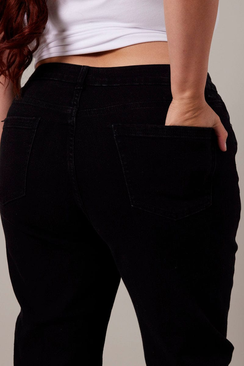 Black Mom Jeans High Rise for YouandAll Fashion