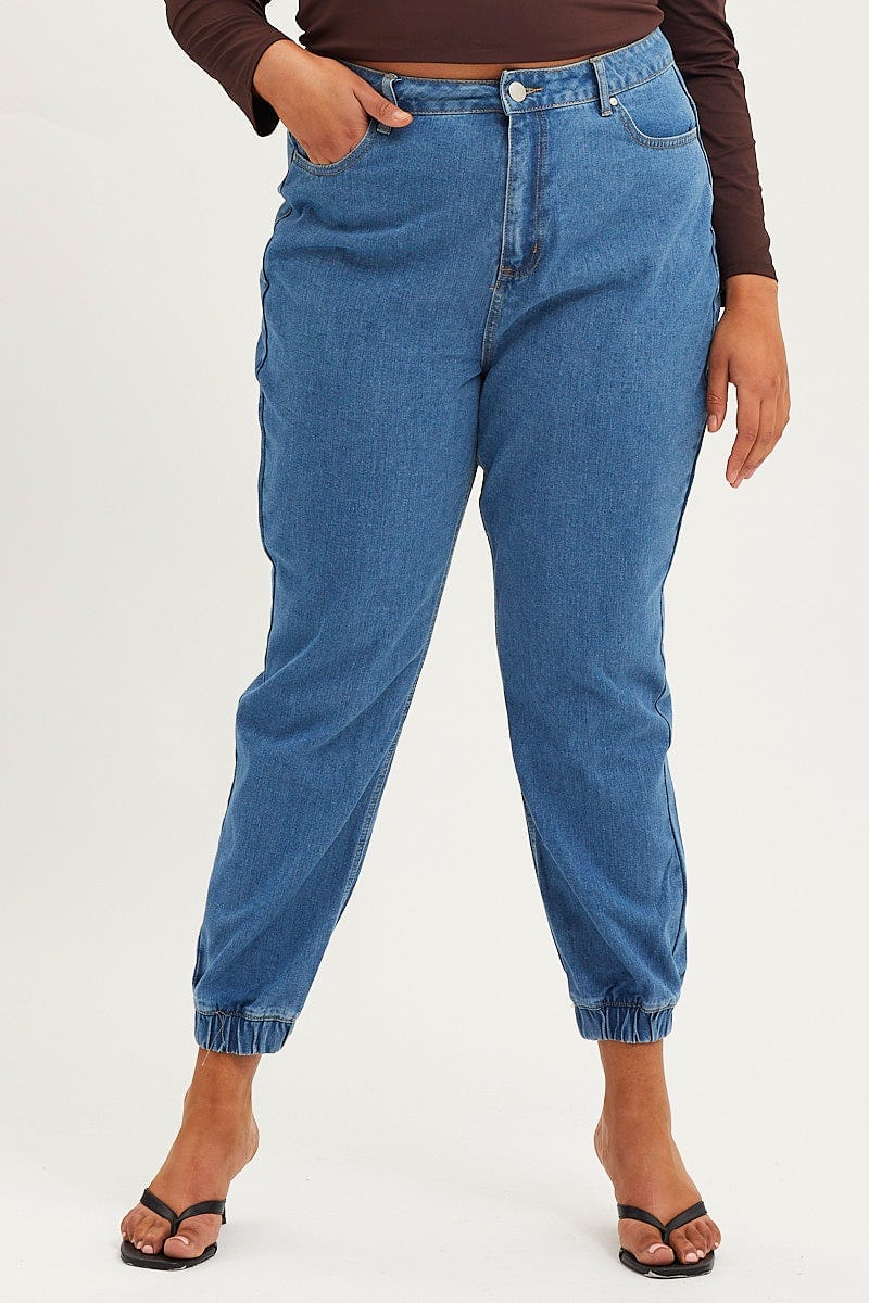 Denim Denim Jean High Rise Track For Women By You And All