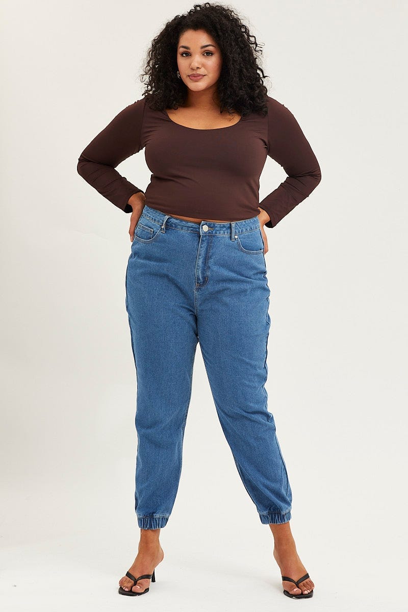 Denim Denim Jean High Rise Track For Women By You And All