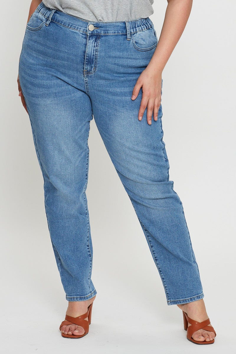 Denim Denim Jean High Rise Straight Leg For Women By You And All