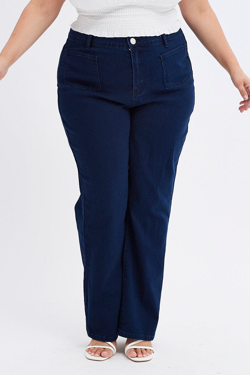 Denim Wide Leg Denim Jeans High rise for YouandAll Fashion