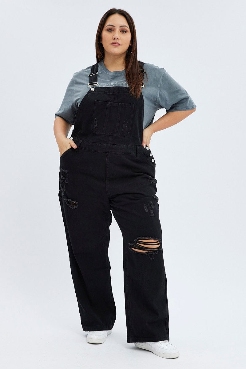 Black Overall Distress for YouandAll Fashion
