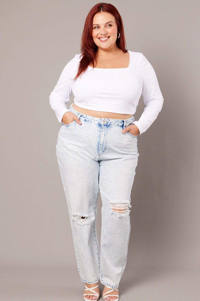 Denim Mom Jeans High Rise Ripped for YouandAll Fashion