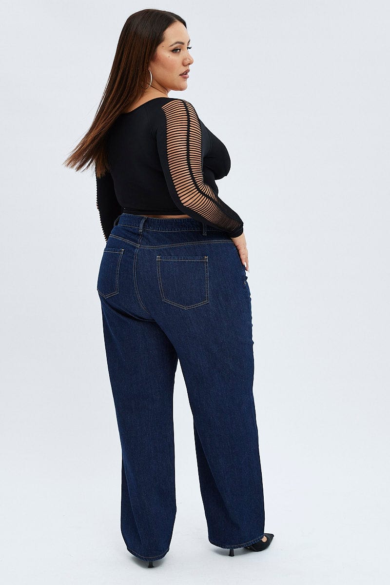 Denim Baggy Denim Jeans Mid Rise for YouandAll Fashion