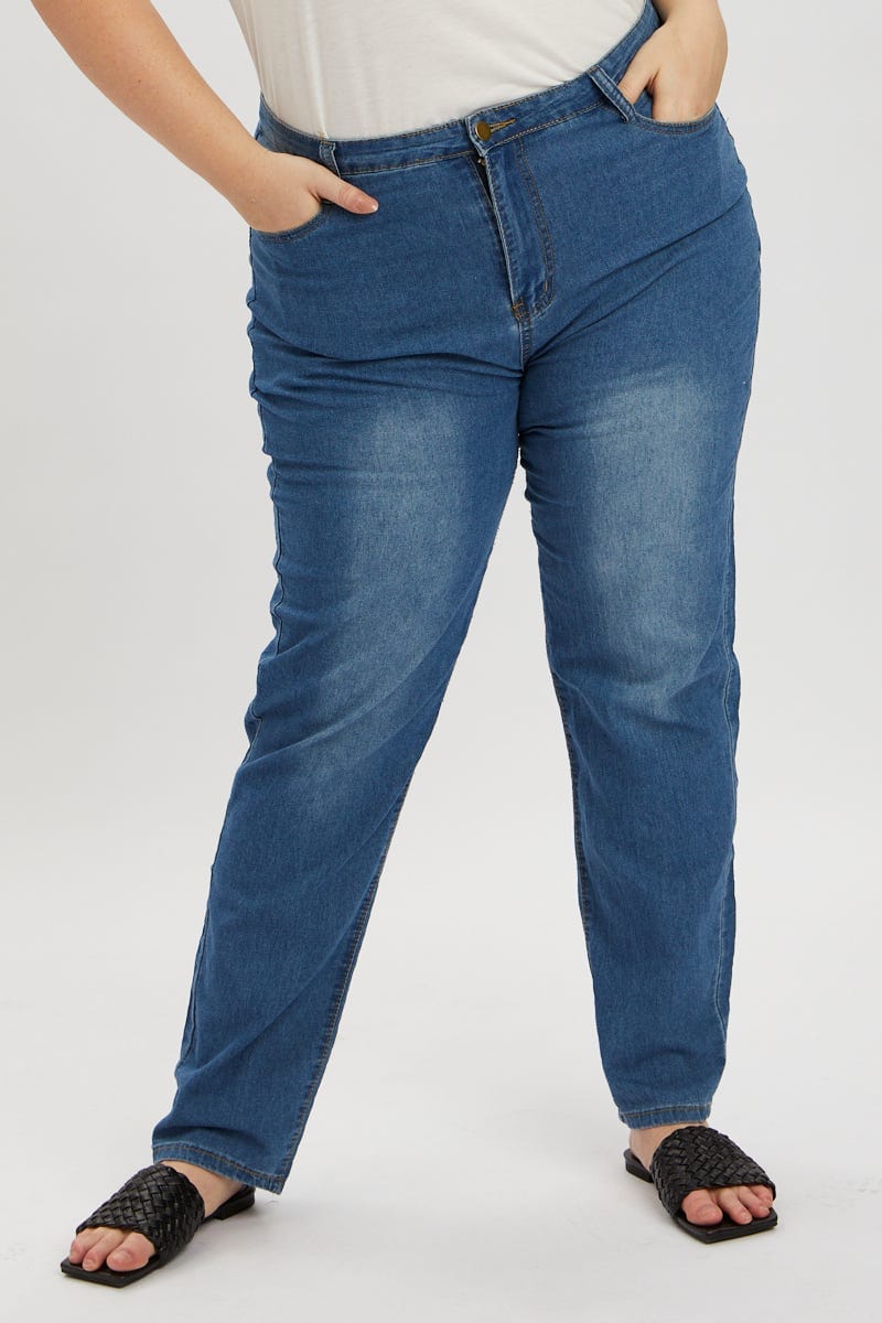 Blue Plus Black Denim Skinny Jean For Women By You And All