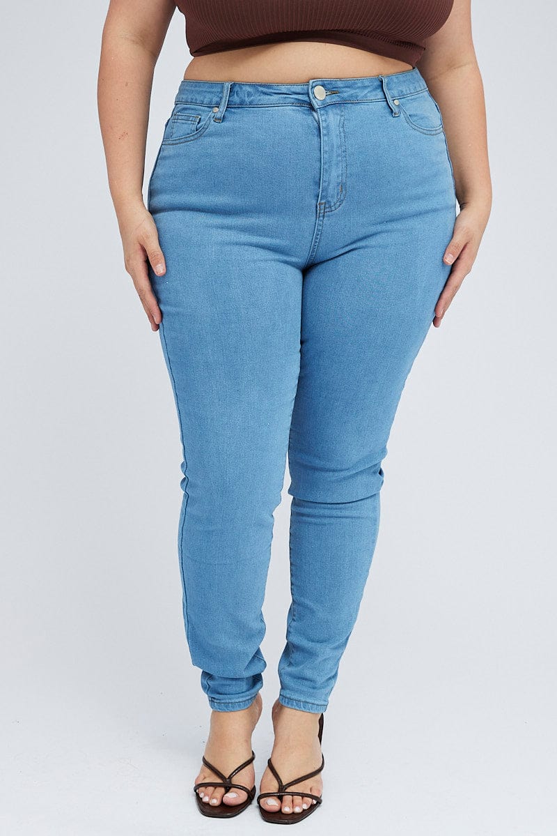 Denim Skinny Jeans High Rise for YouandAll Fashion