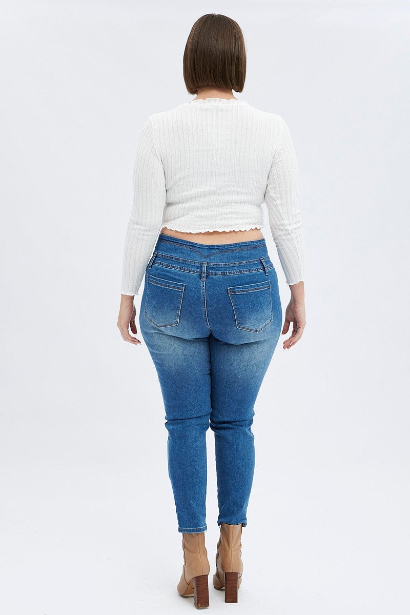 Denim Skinny Denim Jeans High rise for YouandAll Fashion