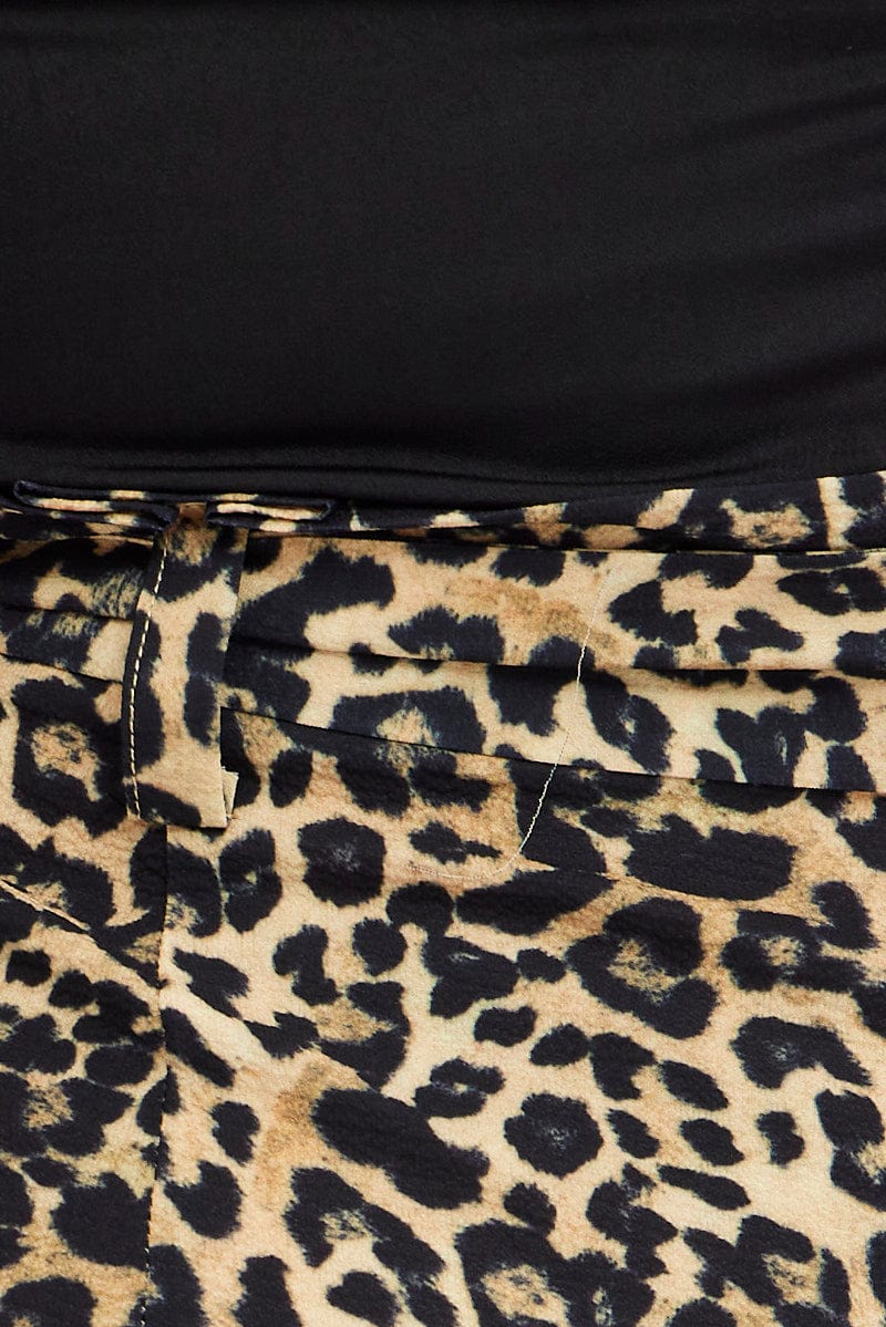 Black Animal Print Wide Leg Jumpsuit Sleeveless for YouandAll Fashion