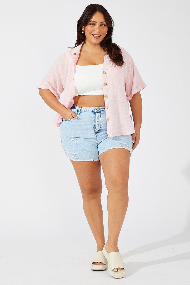 Denim Skinny Shorts High Rise for YouandAll Fashion