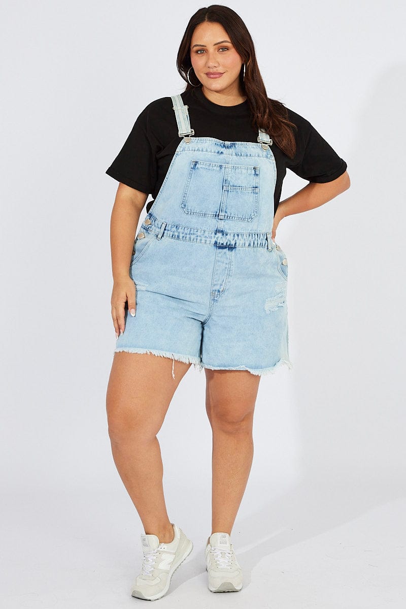 Neverending Dream Light Wash Overall Shorts FINAL SALE – Pink Lily