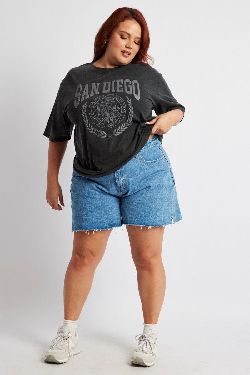 Denim Relaxed Shorts High rise for YouandAll Fashion