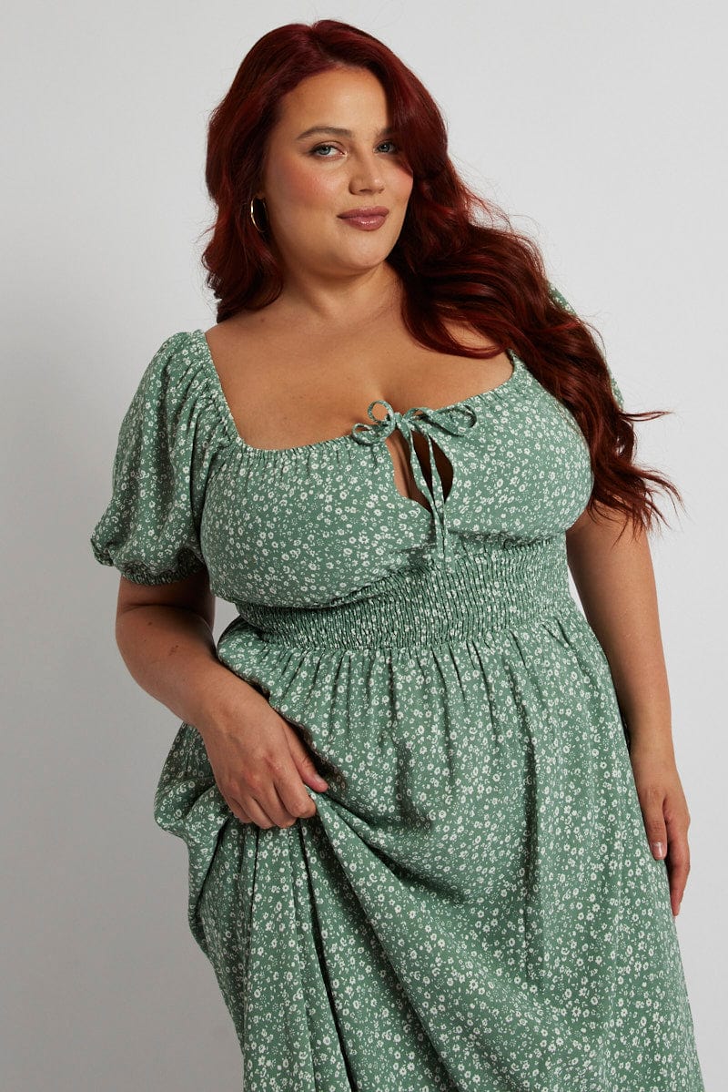 Plus size midi casual on sale dresses