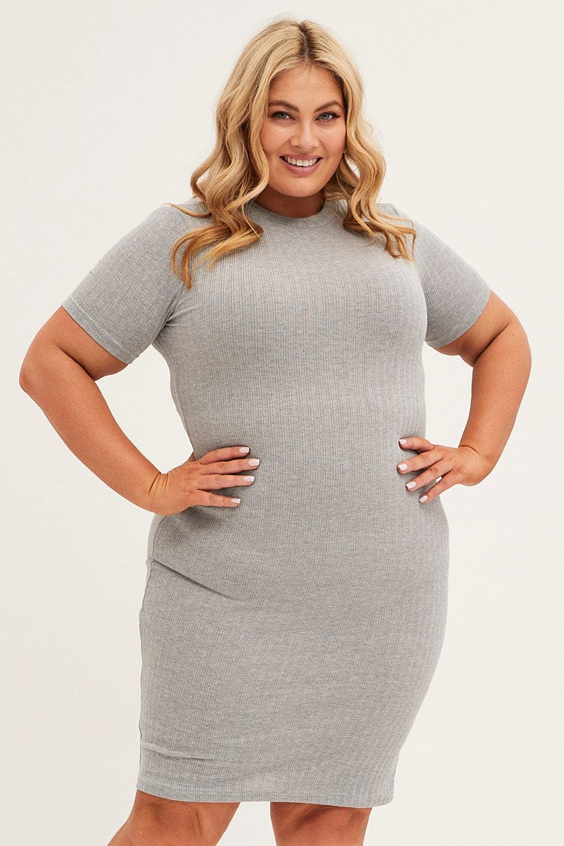 grey bodycon dress short sleeve Dark Grey Short Sleeve Asymmetrical Jersey Mini Dress