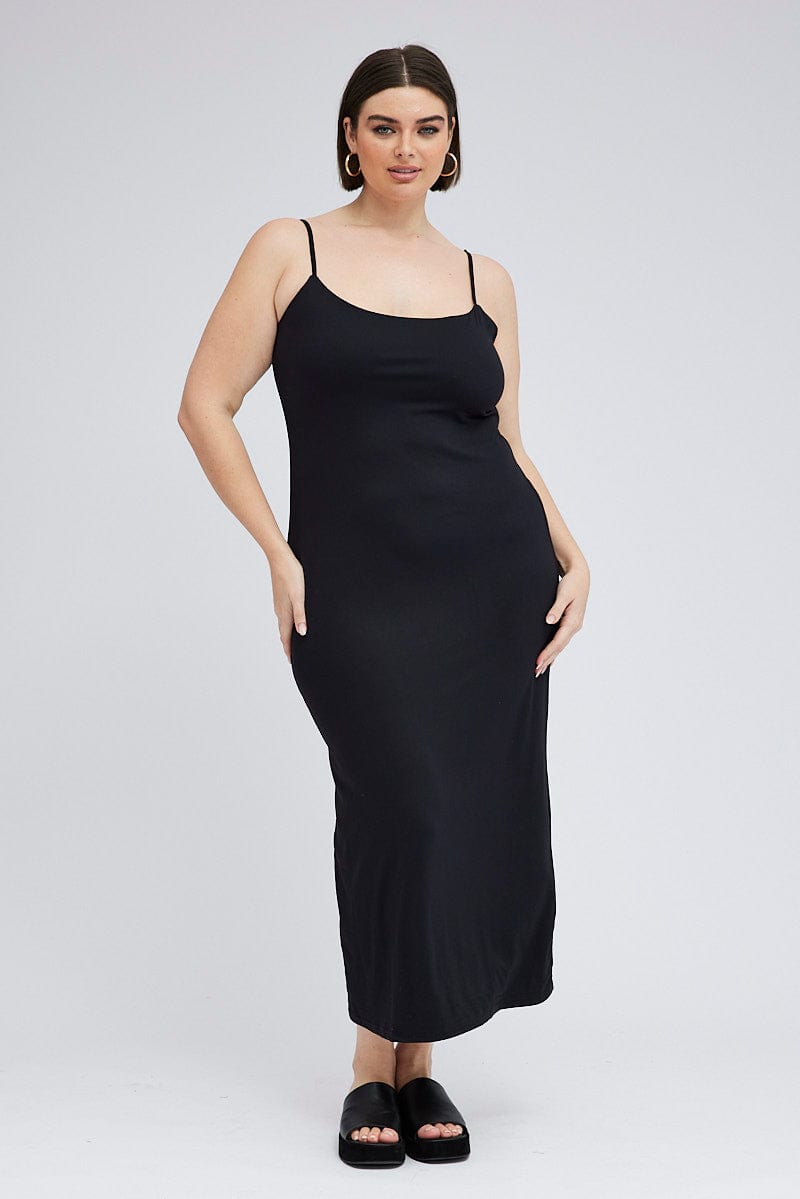 Black Bodycon Supersoft Maxidress for YouandAll Fashion