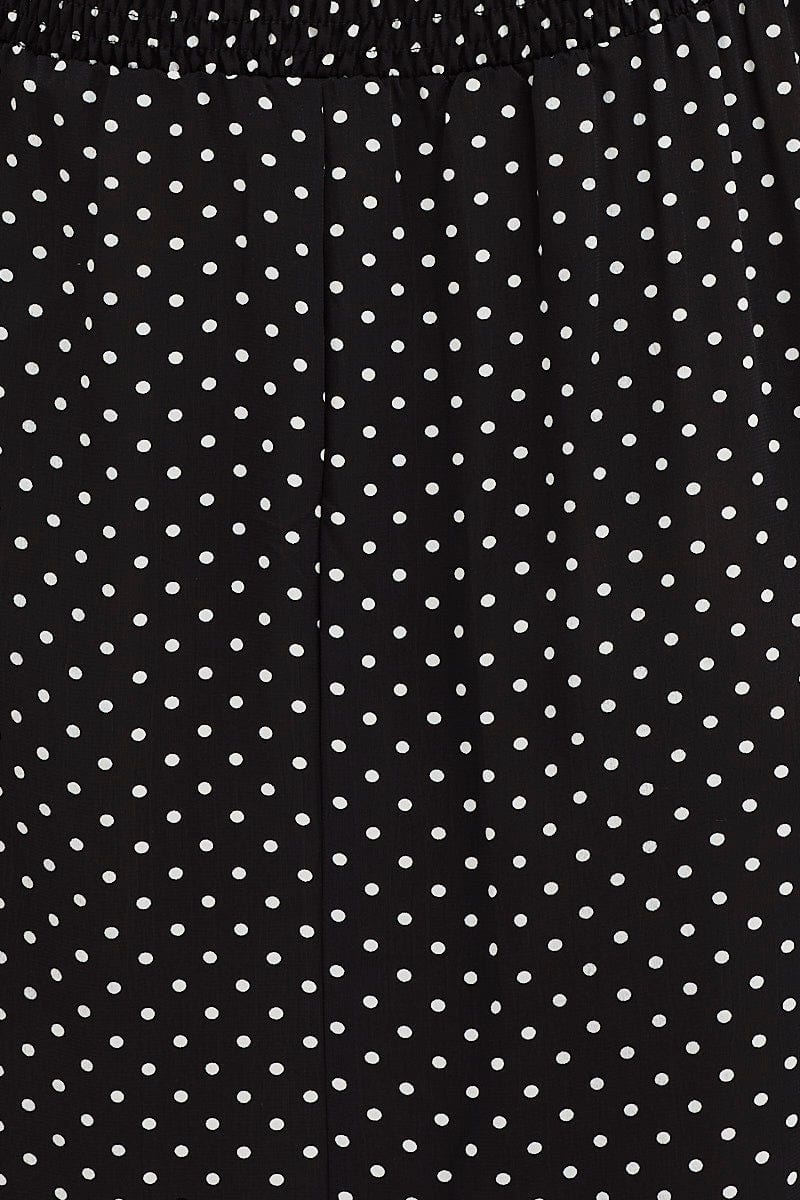 Polka Dot Midi Dress Scoop Neck Short Sleeve For Women By You And All