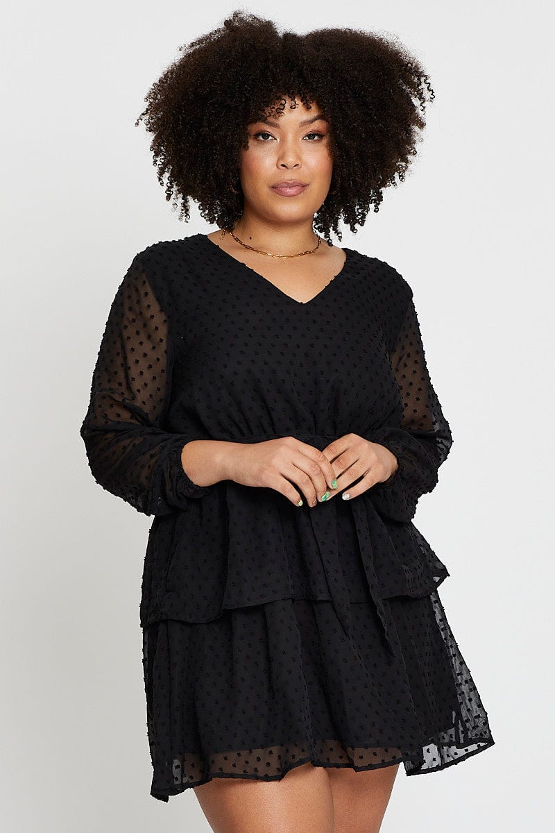Long Sleeve Skater Plus Skater Dress Buy Simply Be Black Long