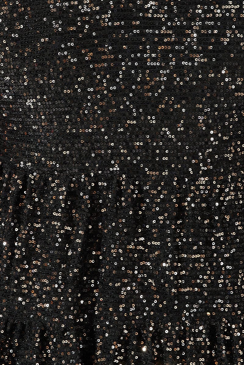 Black Sequin Swing Dress for YouandAll Fashion