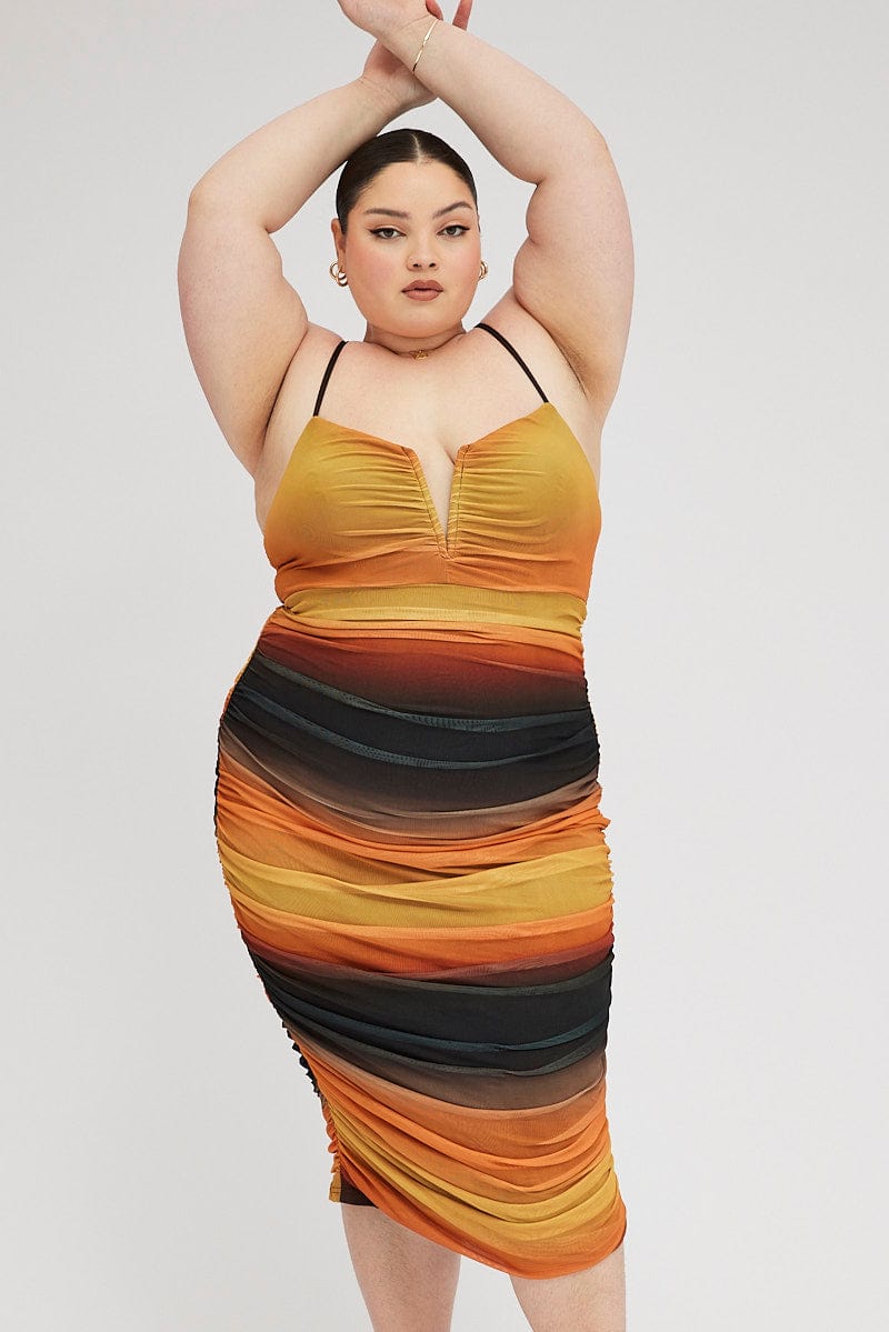 sunset bodycon dress SUNSET WAVE Bodycon Dress