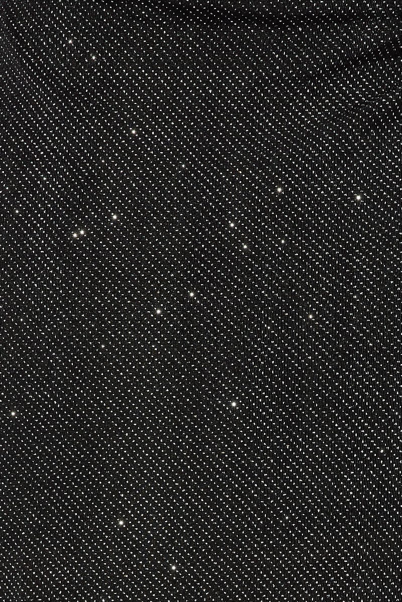Black Glitter Cowl Mini Dress for YouandAll Fashion