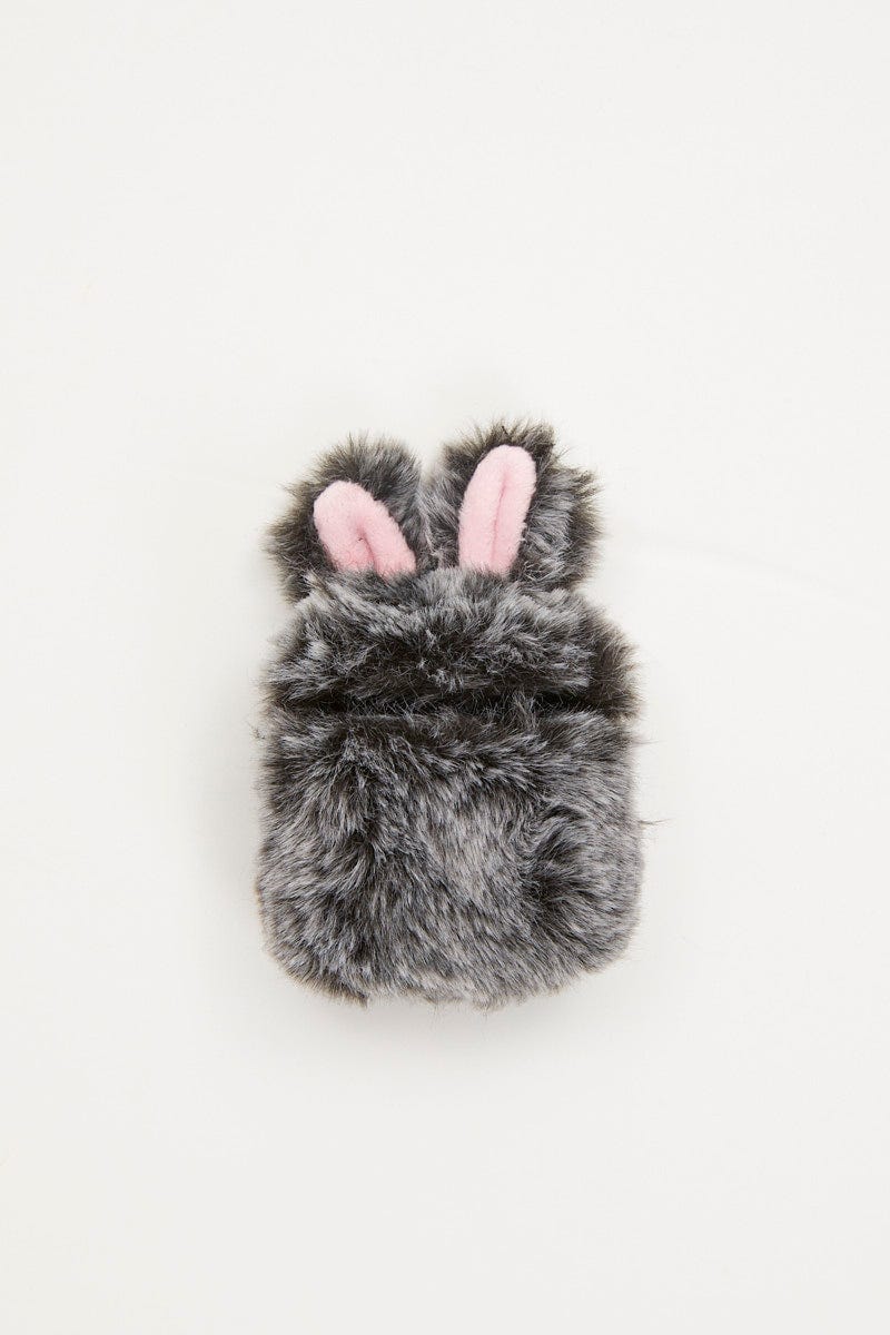 Pink Plus Faux Fur Bunny Air Pod Case With Ears For Women By You And All