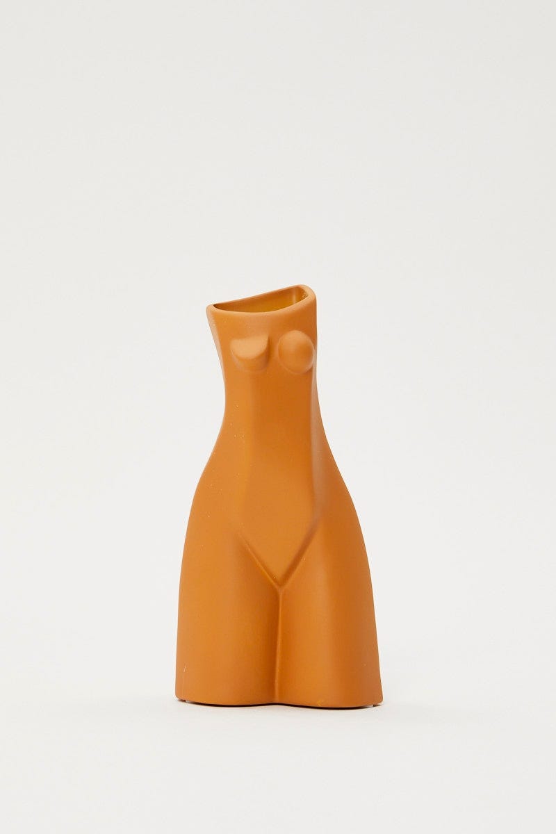Rust Female Figure Vase 22Cm Tall For Women By You And All