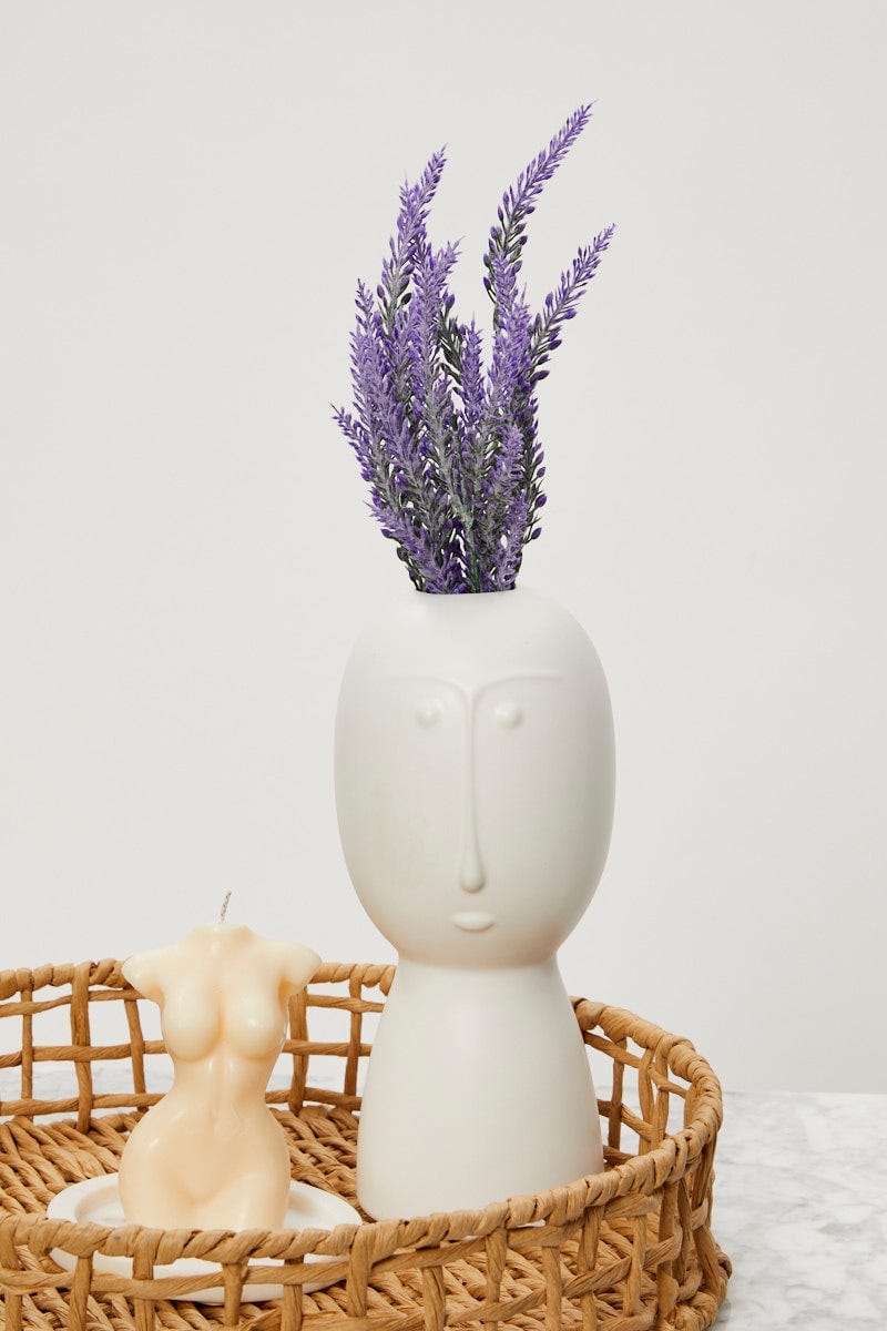White Face Vase 25Cm Tall For Women By You And All