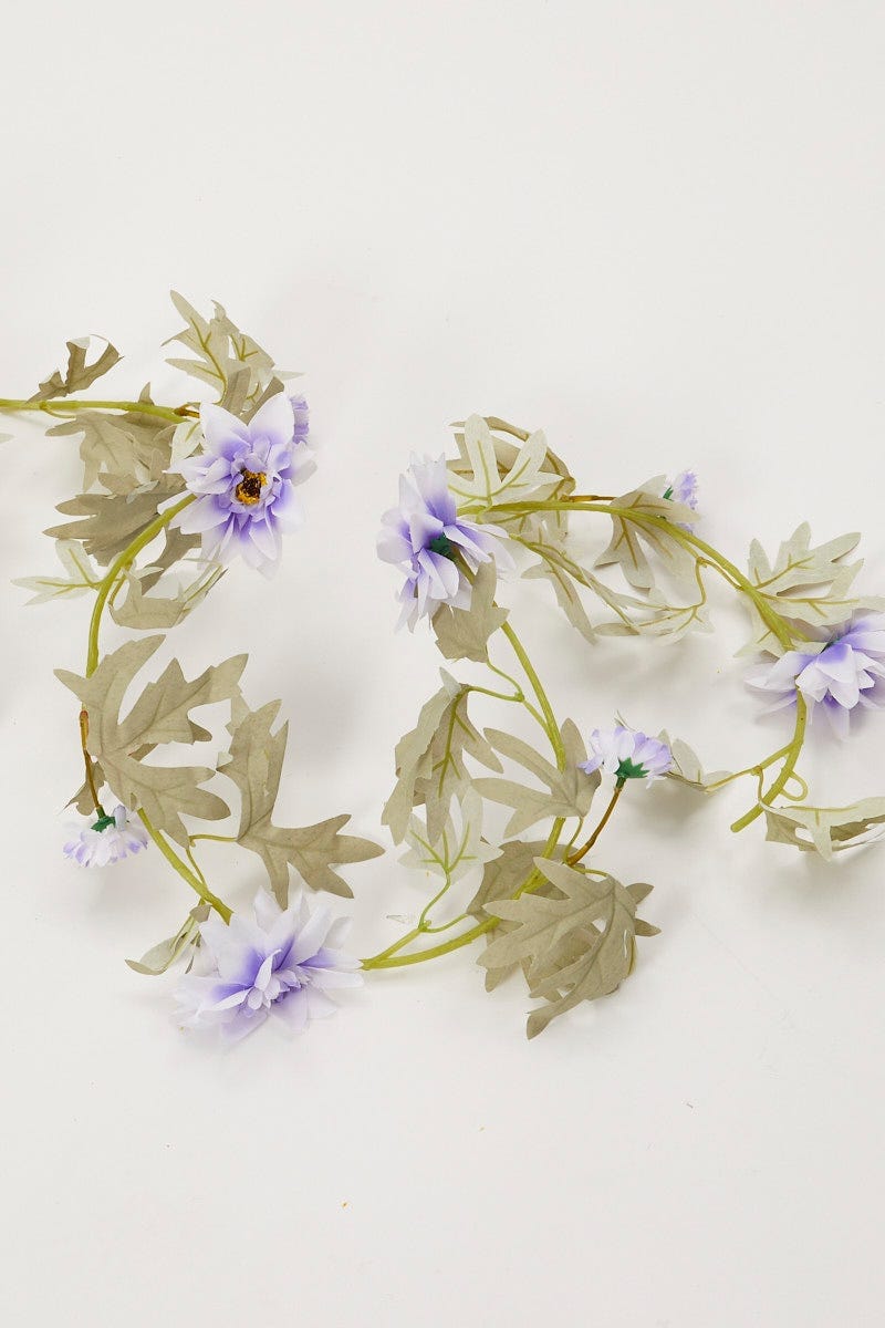 Purple Flower And Leaf Garland for Women by You and All