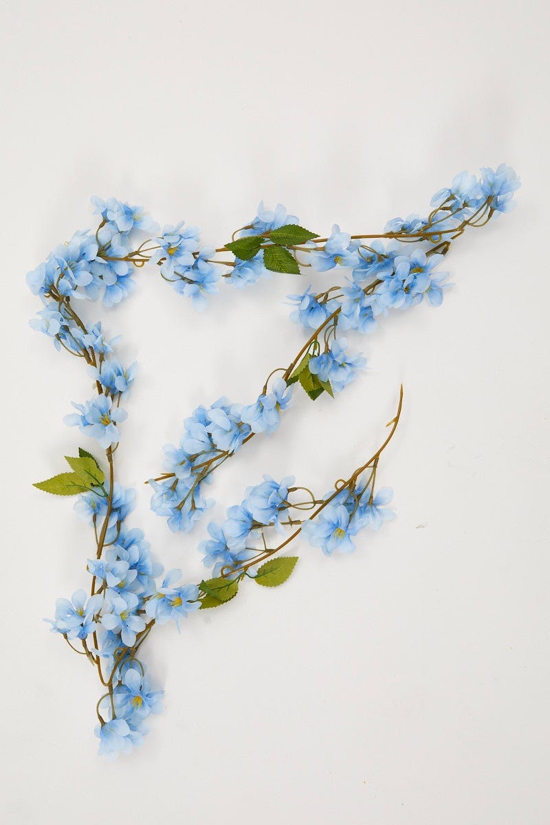 Blue Flower And Leaf Garland for Women by You and All