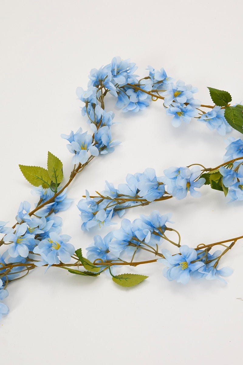 Blue Flower And Leaf Garland for Women by You and All