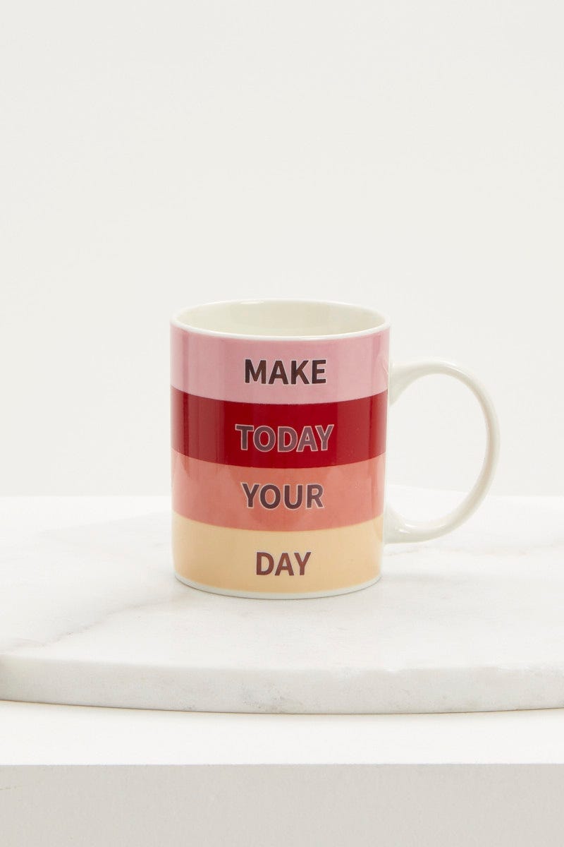 Stripe Plus Slogan Stripe Mug For Women By You And All