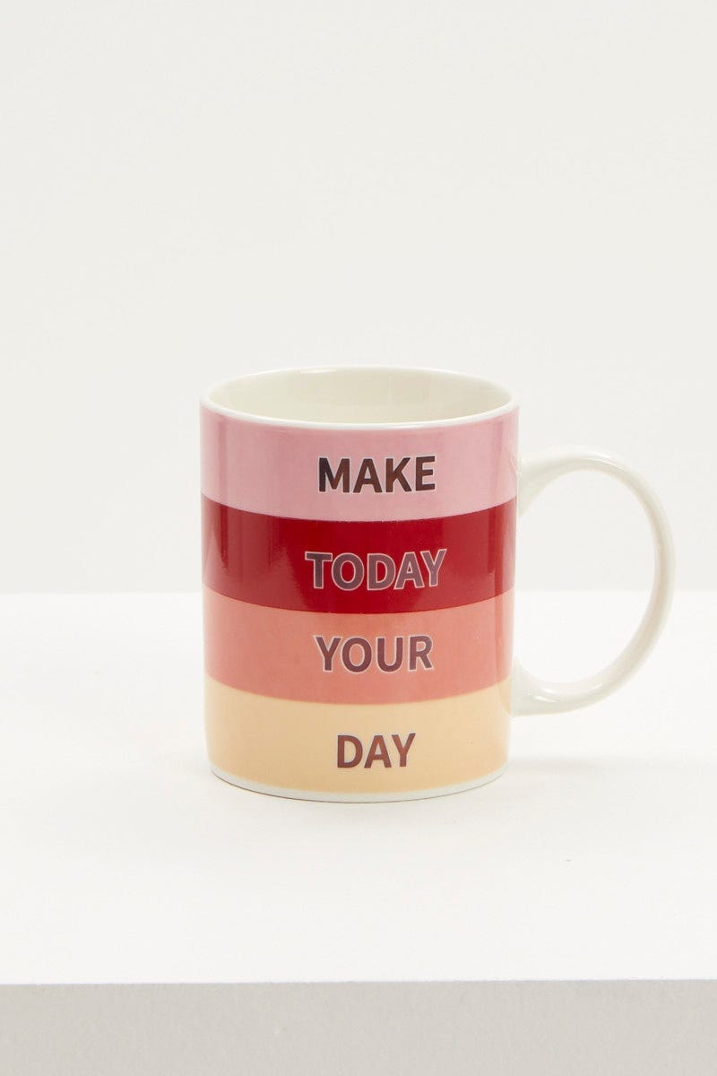 Stripe Plus Slogan Stripe Mug For Women By You And All