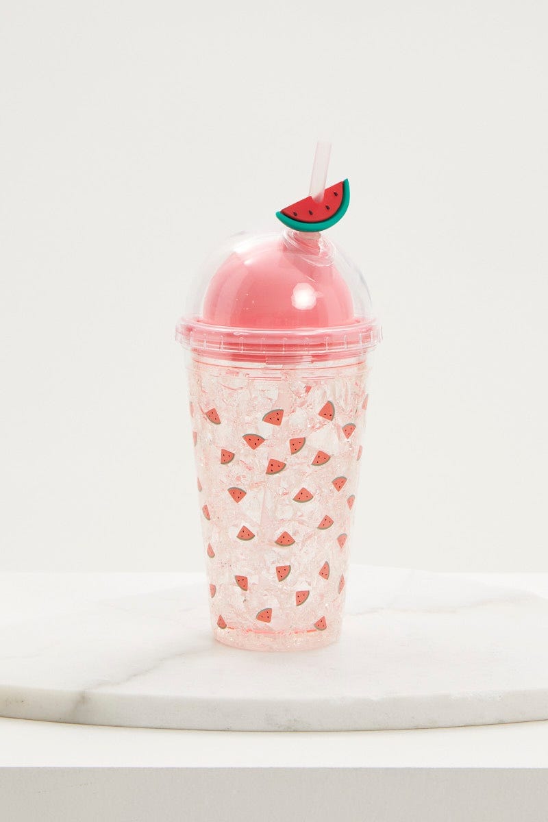 Multi Plus Watermelon Reusable Glitter Drinks Cup For Women By You And All