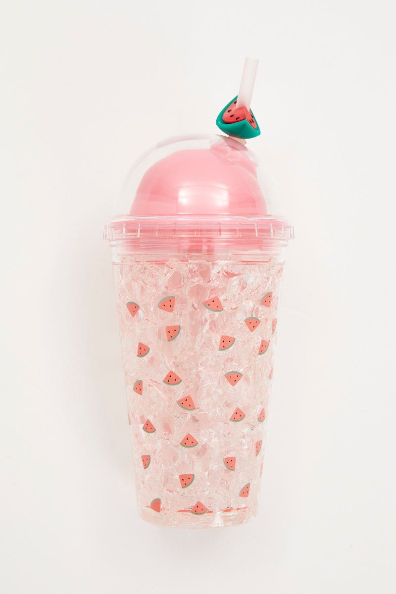 Multi Plus Watermelon Reusable Glitter Drinks Cup For Women By You And All