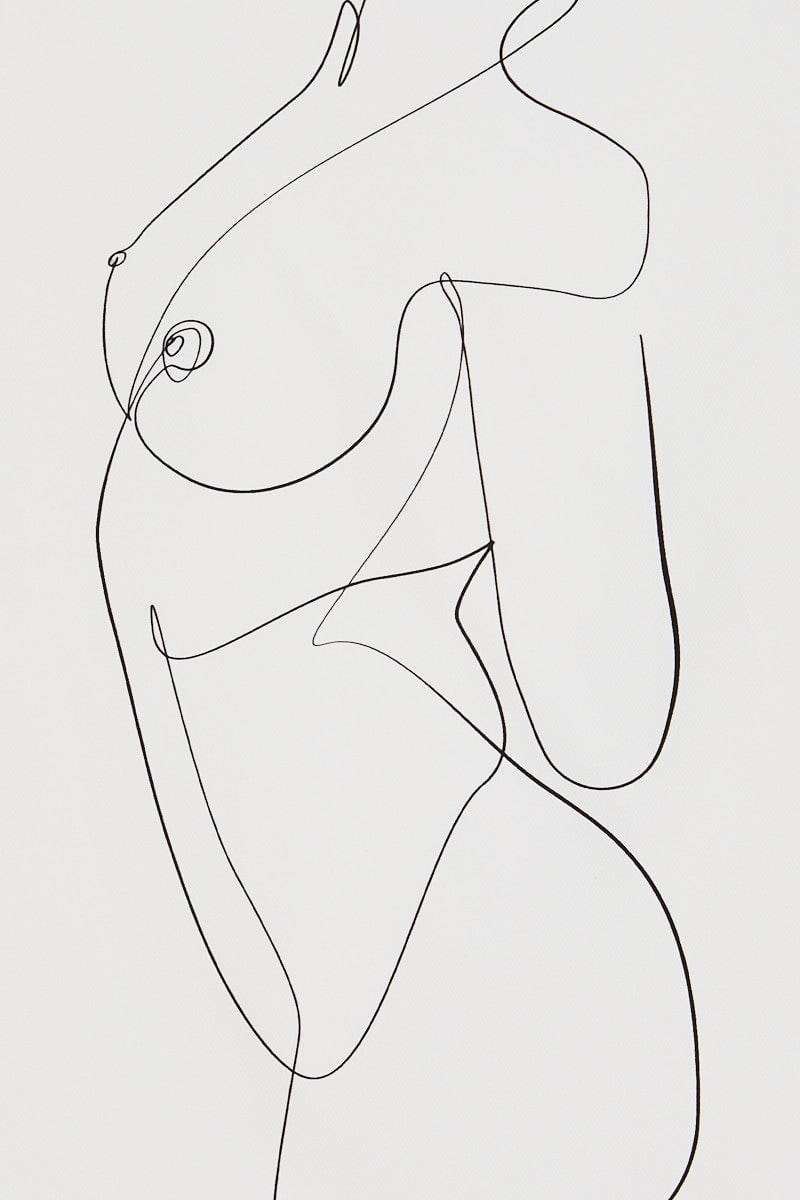 Print Female Figure Line Drawing Poster Print 30 X 40 Cm For Women By You And All