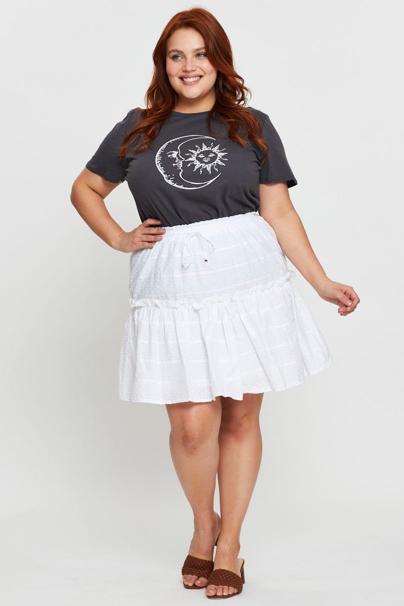 Charcoal Plus Sun And Moon Graphic T-Shirt For Women By You And All