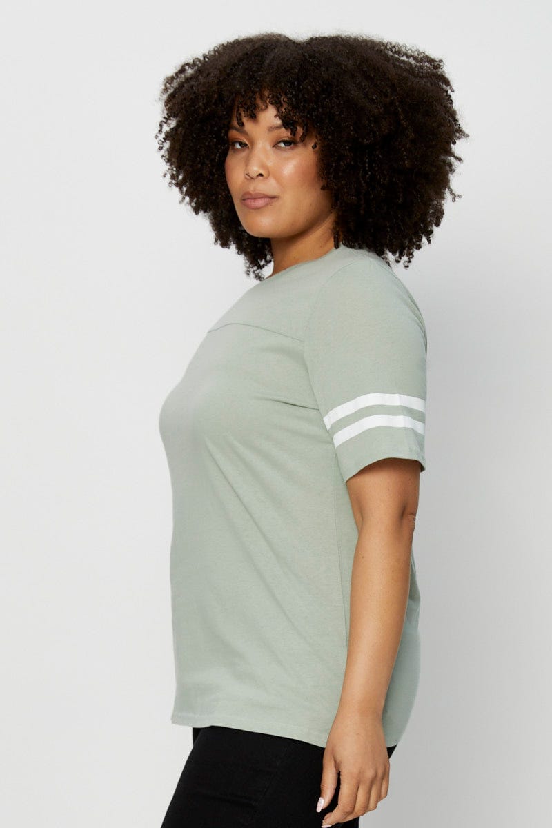 Green Graphic T-Shirt Short Sleeve for Women by You and All