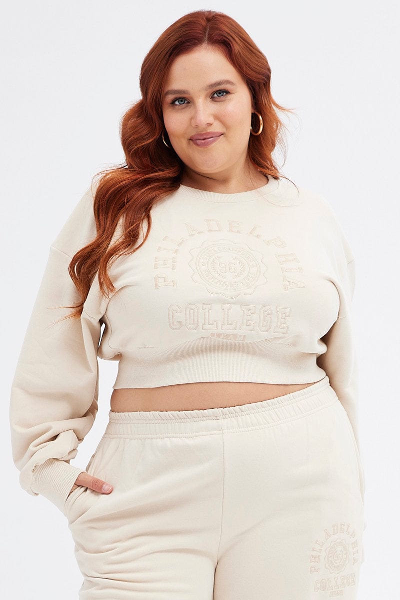 Plus size crop outlet sweatshirt