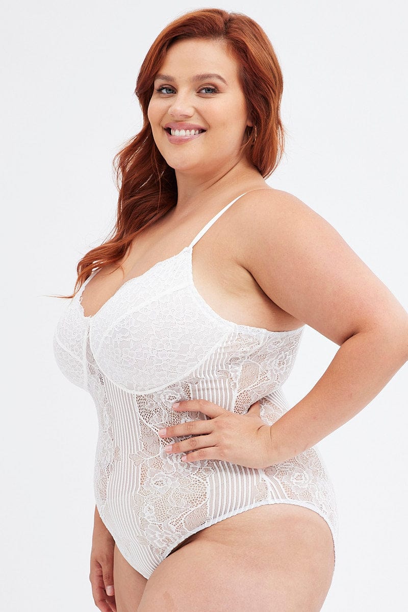 white lace bodysuit plus size, white lace bodysuit plus size