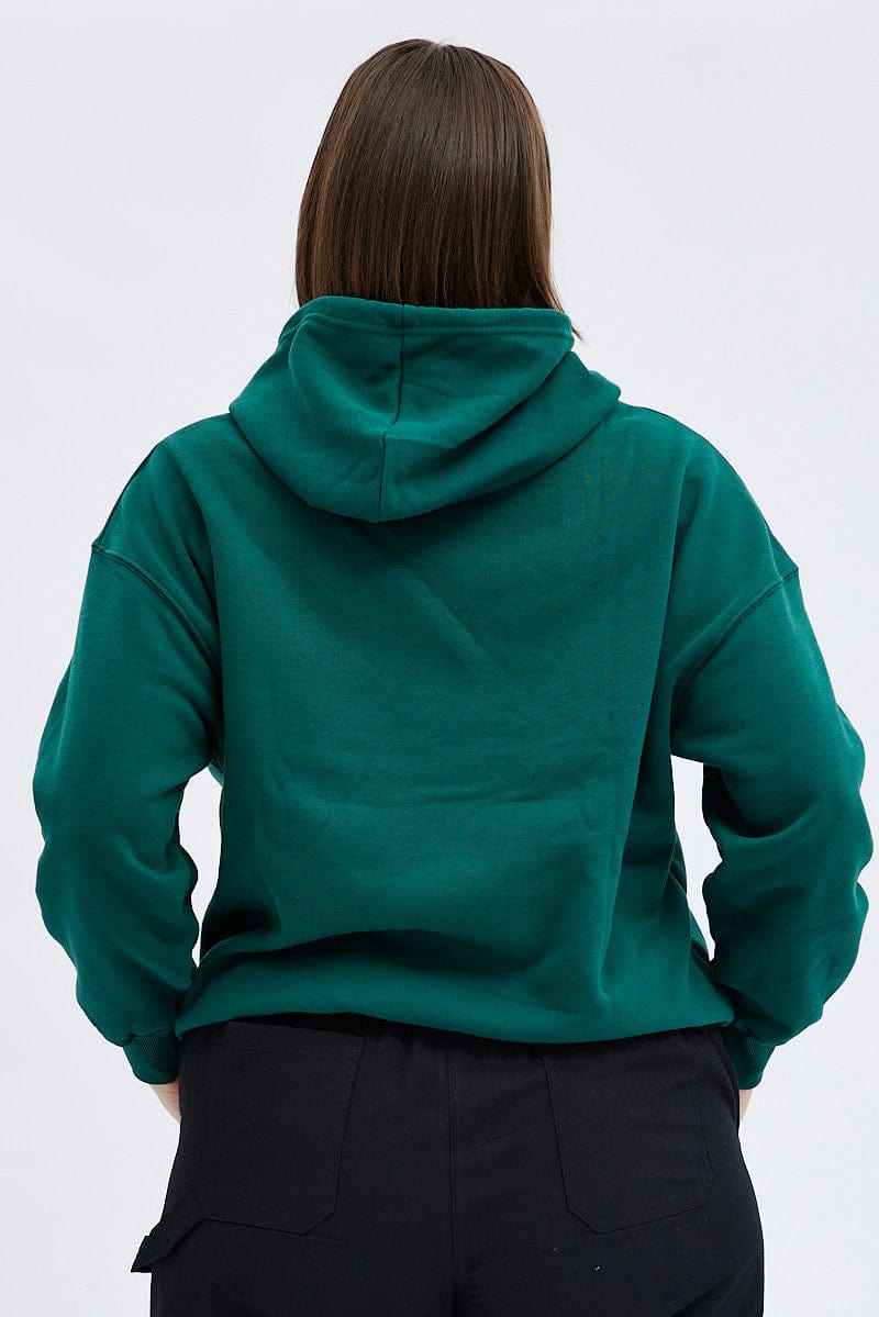 Green Graphic Hoodie Sweatshirt University Fleece for YouandAll Fashion