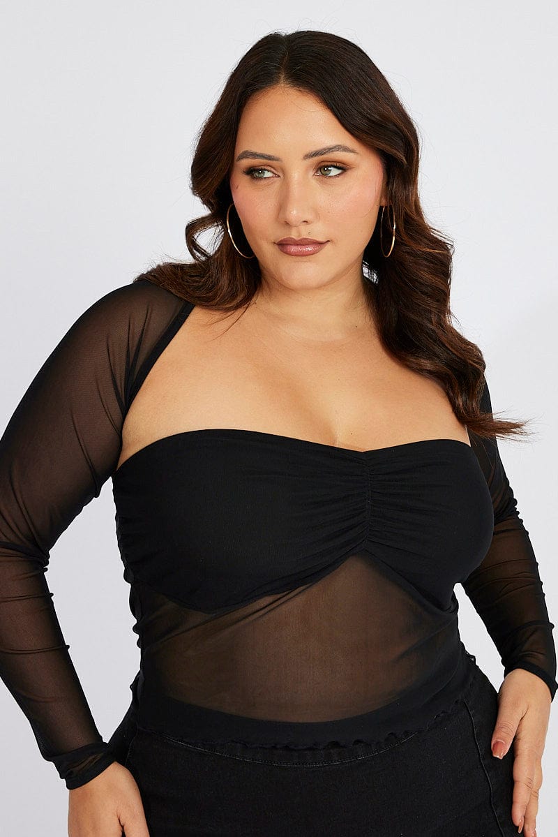 Black Bandeau Top and Shrug Set for YouandAll Fashion