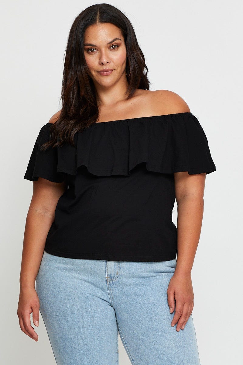 Black Graphic T-Shirt Celestial Cold Shoulder For Women By You And All