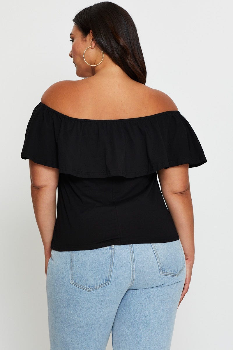 Black Graphic T-Shirt Celestial Cold Shoulder For Women By You And All