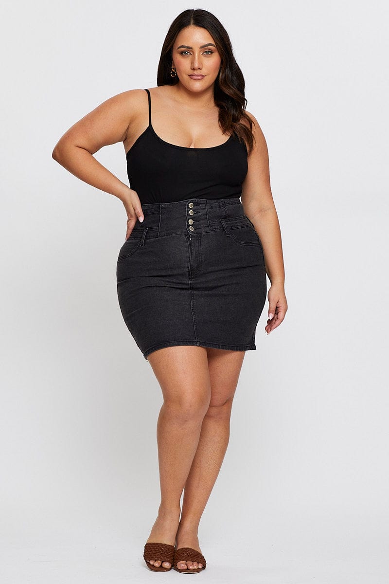 Black Cotton Bodysuit Sleeveless