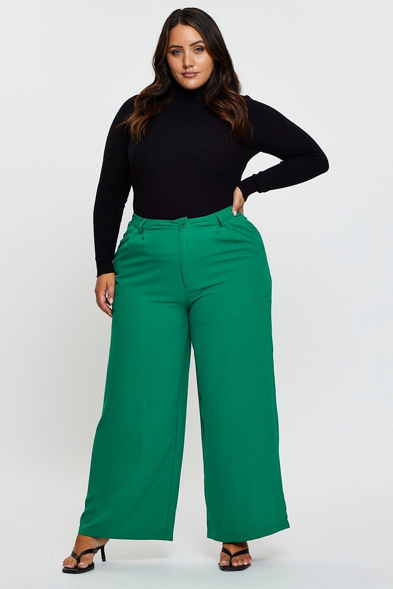 Black Top  Turtle Neck Long Sleeve Rib Knit for Women by You and All