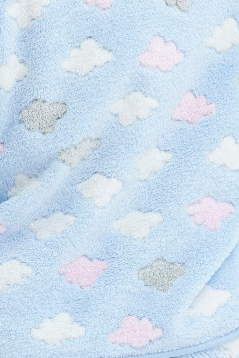 Blue Print Fluffy PJ Cloud Print Cosy Pyjama Set for YouandAll Fashion